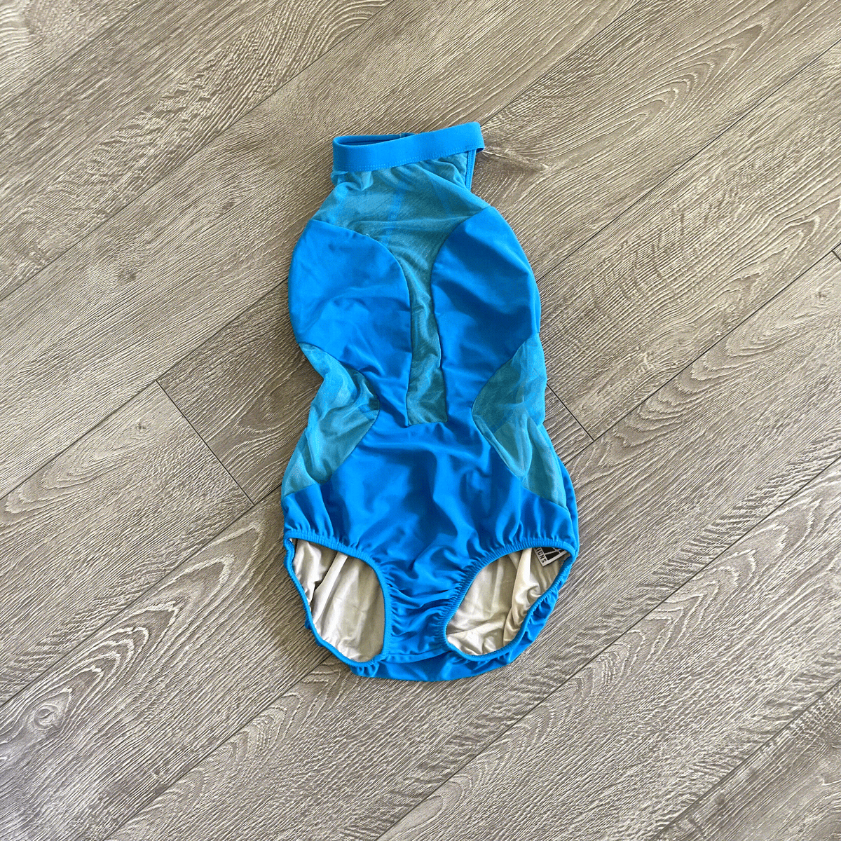 LA Dance Designs, Sky Blue Mesh Open Back Leotard, AS Women's 2/4