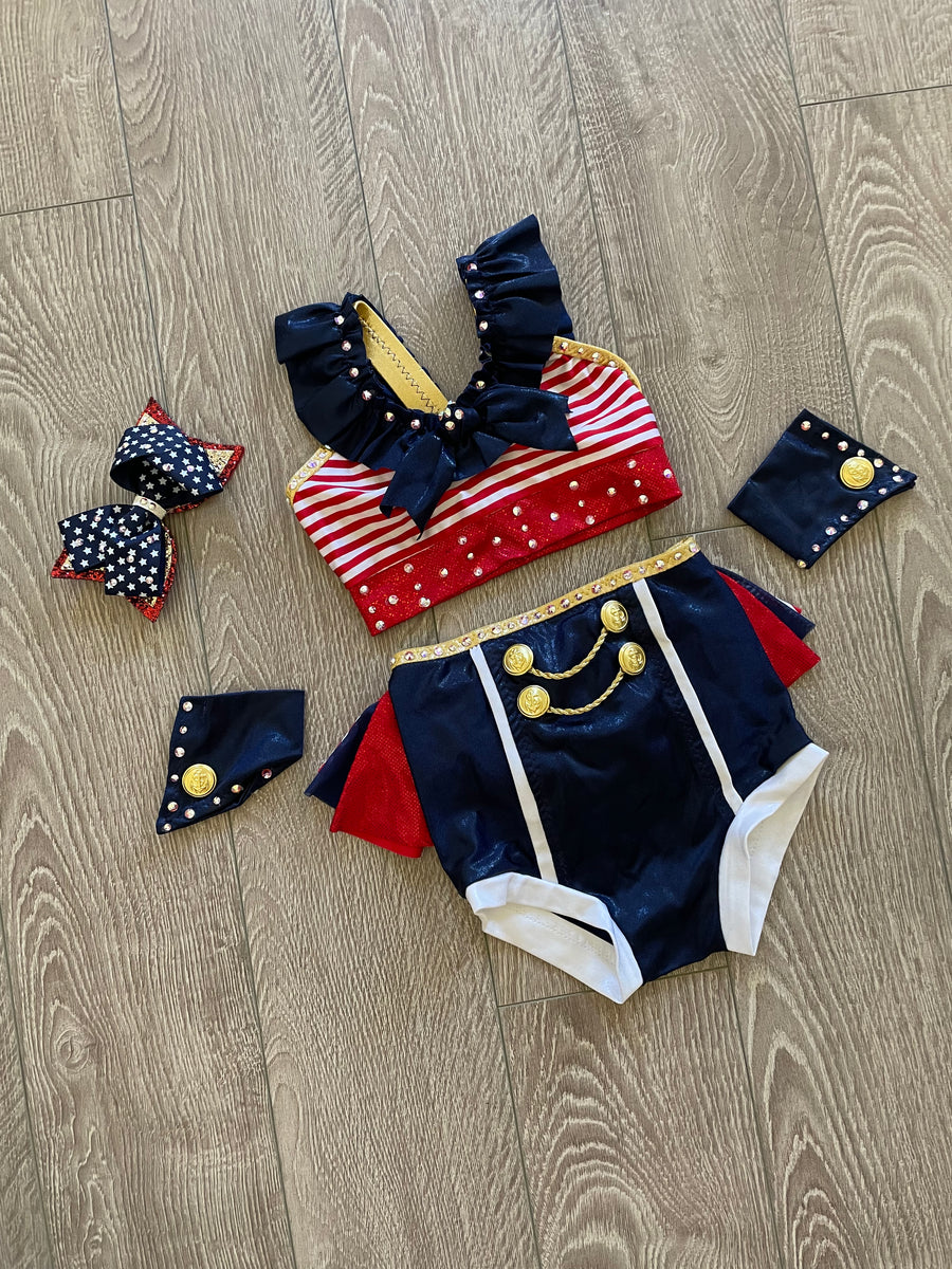 Little Londyn, Red White Blue Patriotic Dance Costume, CM 7/8