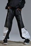 Tiger Friday, Blocking Wide Leg Joggers in Black White, AXS Women's 0/2 - Final Sale