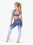 Double Platinum, Gradient Pulse Unitard in Periwinkle Blue, CM Child 8/10