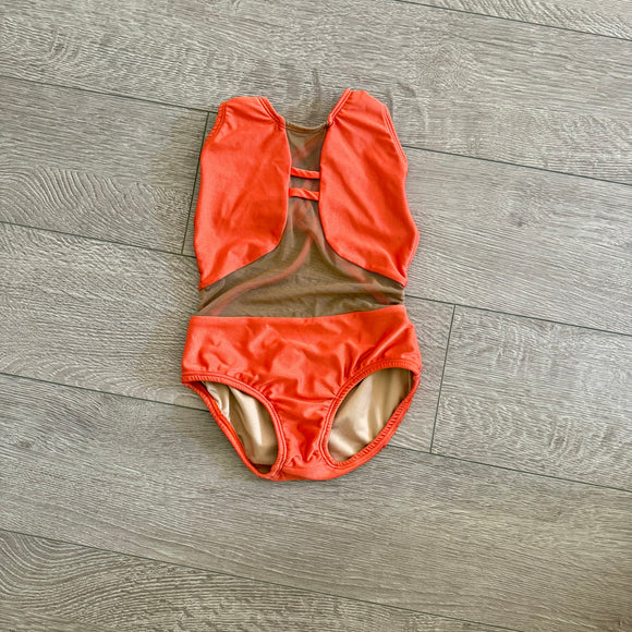 AA Dance, Capri Leotard in Rust Orange, CM
