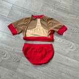 AA Dance, Mesh Detail Parasol Set in Red, AM