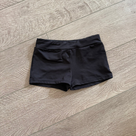Danskin, Black Bootie Shorts, CS kids small