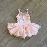 Bloach Dance, Mesh Back Tutu Ballet Leotard in Pink