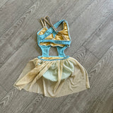 Bryn Lavinia, Semi Custom Open Back Sky Blue Costume with Mesh Skirt