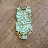 Chelsea B Dancewear, Open Back Lace Detail Radiance Leotard in Mint Green, CL