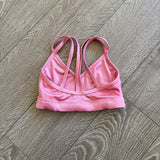 Chelsea B, Keyhole Crop Top in Soft Pink, YM