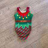Destira Leotards, Christmas "Gym Elf" Leotard, back cs