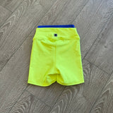 Five Dancewear, Everyday Hybrid Short in Neon Yellow Blue, YXL 