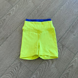 Five Dancewear, Everyday Hybrid Shorts in Neon Yellow Blue