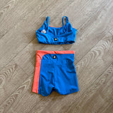 Five Dancewear, Fever Bra and Fever Shorts in Lakeside Blue Coral, YL