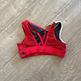 Five Dancewear, Mesh Back Crop Top in Red White, YXL back