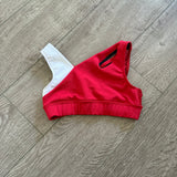 Five Dancewear, Mesh Back Crop Top in Red White, YXL