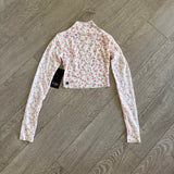 Five Dancewear, Mock Mesh Crop in Carolina Pink Floral, YXL