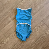 Five Dancewear, Open Back Mesh Detail Leotard in Sky Blue