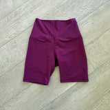Five Dancewear, Ribbed Shorts in Plum Purple, AS