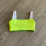 Five Dancewear, Two Faced Reversible Bra crop top in Neon Yellow and Green