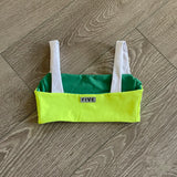 Five Dancewear, Two Faced Reversible Bra in Neon Yellow and Green, YL 