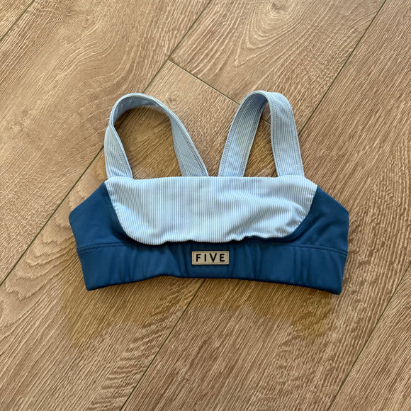 Five Dancewear, Two Tone Crop Top in Blue, YL