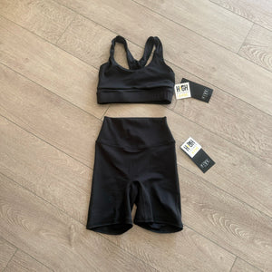 Five Dancewear, Bolt Bra and 5" Shorts in Black, AXS Women's 0/2