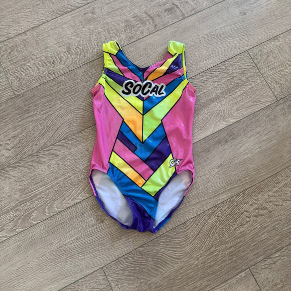 GK Elite, Colorful SoCal Gymnastics Leotard, CM