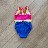 GK, Simone Biles Unique Back Rainbow Gymnastics Leotard, CL