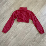 Oh La La, Crew Crop Breaker Jacket in Red, AXS Women's 0/2