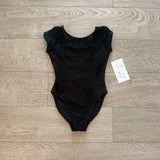 Oh La La, Low Back Mesh Top Leotard in Black, CM Child 8/10