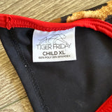 Tiger Friday, Mira Crop Top in Wild Cherry Cheetah Red, CXL Child 10/12