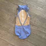 Honeycut, Front Zip Open Back Leotard in Light Blue, AXS Women's 0/2 - Final Sale