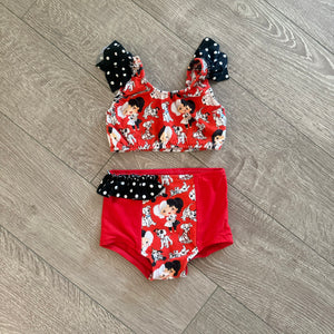 IzzyWear, Cruella de Vil Red Black Ruffles Set, Child 5 - Final Sale