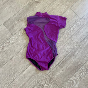 Patrick J, Must Have Leotard with Open Back in Purple, AS Women's 0/2