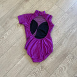 Patrick J, Must Have Leotard with Open Back in Purple, AS Women's 0/2