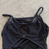 Bloch, Mesh Detail Gem Leotard in Black, Child 7/8 - Final Sale