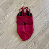 Five Dancewear, Mesh Back Manhattan Leotard in Wine Red, YM 5/6 - Final Sale