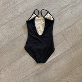 Baltogs, Low Back Cinched Front Leotard in Black, CM Child 6/8 - Final Sale