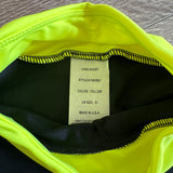 Anika, Color Block Bike Shorts in Black and Neon Yellow, Child 6/7