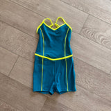 Tiger Friday, Pipedream Jumpsuit in Chartreuse Teal and Yellow, CXL Child 10/12