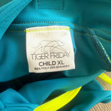 Tiger Friday, Pipedream Jumpsuit in Chartreuse Teal and Yellow, CXL Child 10/12