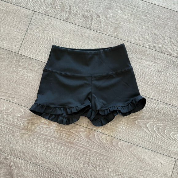 Black Filly Booty Ruffle Shorts, Child 10 - Final Sale