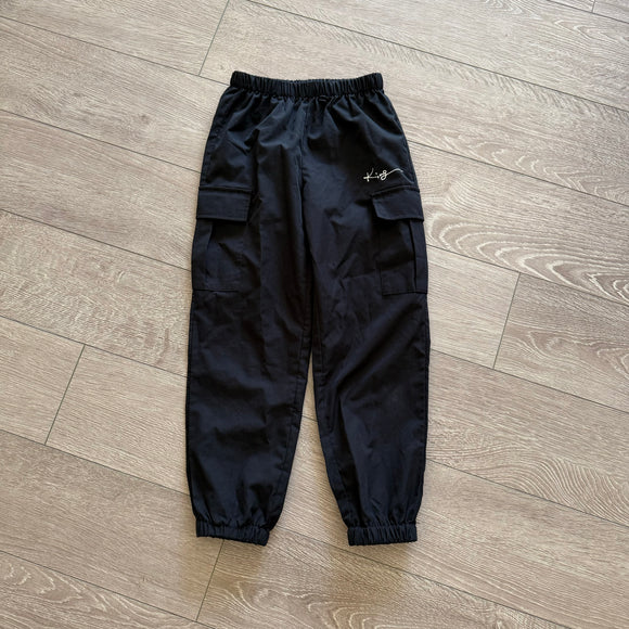 Pocket Cargo Jogger Pants in Black, Child 7 - Final Sale