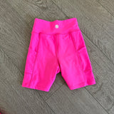 Sugar Strut, VIP Biker Shorts in Hot Pink, YS Child 6/7 - Final Sale