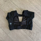 Five Dancewear, Open Back Crop Top in Black, YXL Child 10 - Final Sale