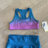 Old Navy, Ombre Bra and Leggings Set in Blue and Pink, CS 6/7