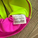 Tiger Friday, June Crop Top in Guava Pink Yellow, CL Child 8/10