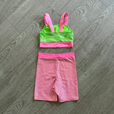Little Londyn, Retro Set in Neon Green and Pink, Child 7/8 - Final Sale
