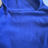 Tiger Friday, Inspire Crop Top in Ribbed Blue, Child 8 - Final Sale