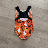 Pumpkins Bats and Ghosts Leotard in Orange, Child 9/10