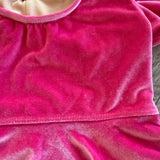 Kandi Kouture, Velvet Ruffle Set in Bright Pink, CL Child 7/8 - Final Sale