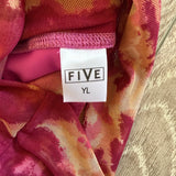 Five Dancewear, Everyday Foldover Short in Fusion Pink, YL Child 7/8